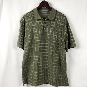 Talbots mercerized cotton windowpane polo like new